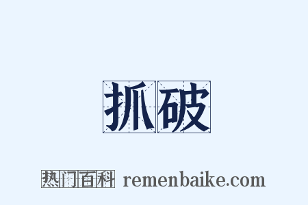 抓破是什么意思的图片